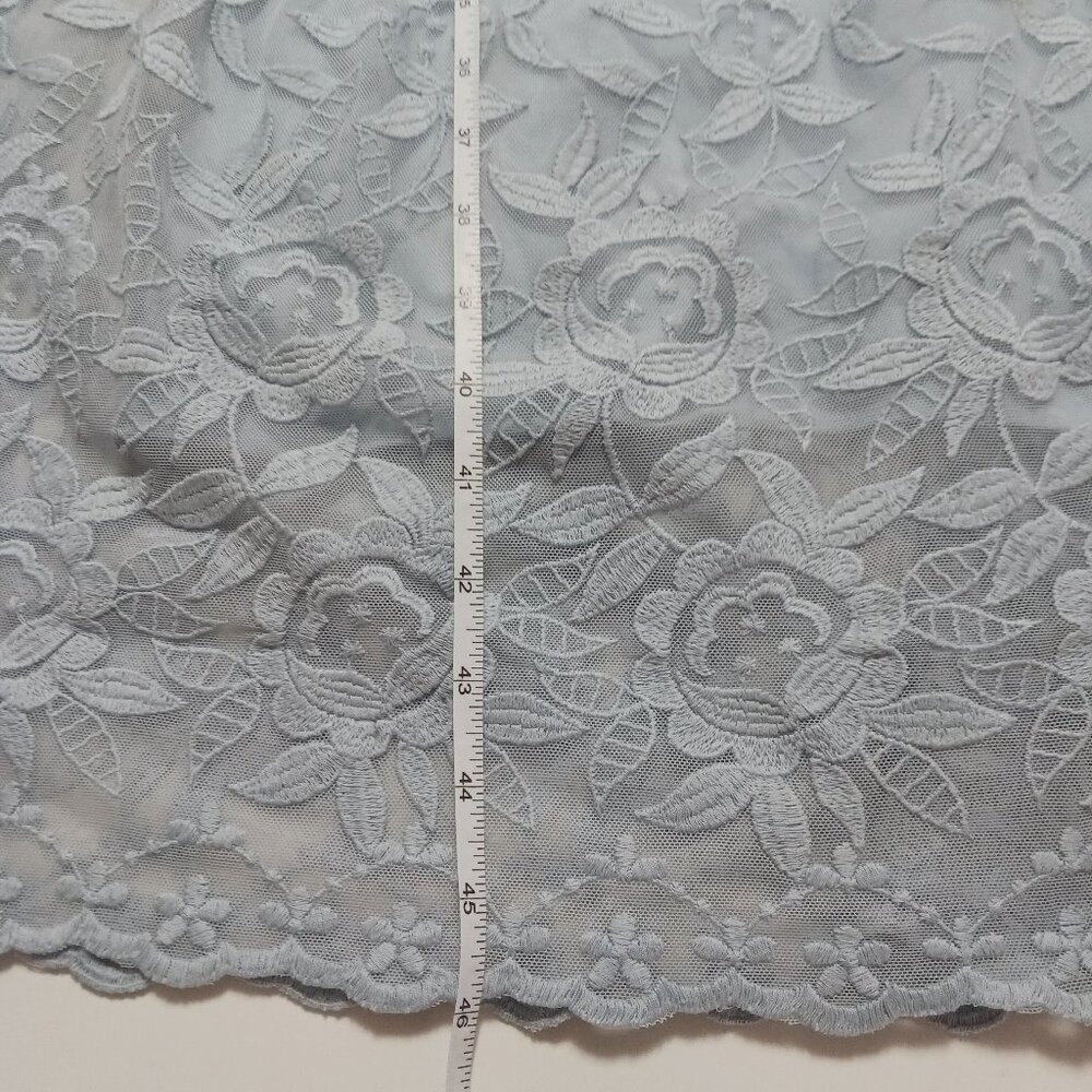 NWT Sundance Dusty Blue Lace Overlay Dress Sz 10 Love Always - Picture 9 of 13